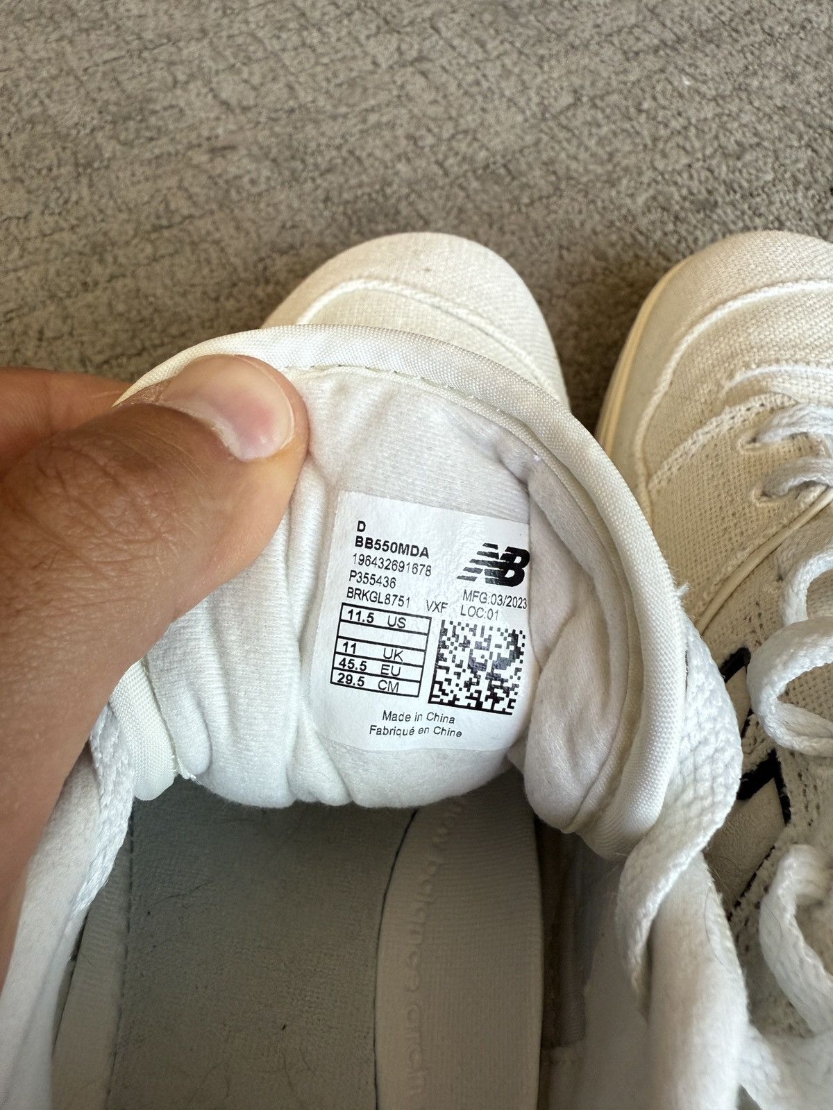 New Balance New Balance 550 Rattan Sea Salt (Size 11.5) Size US 11.5 / EU 44-45 - 6 Thumbnail