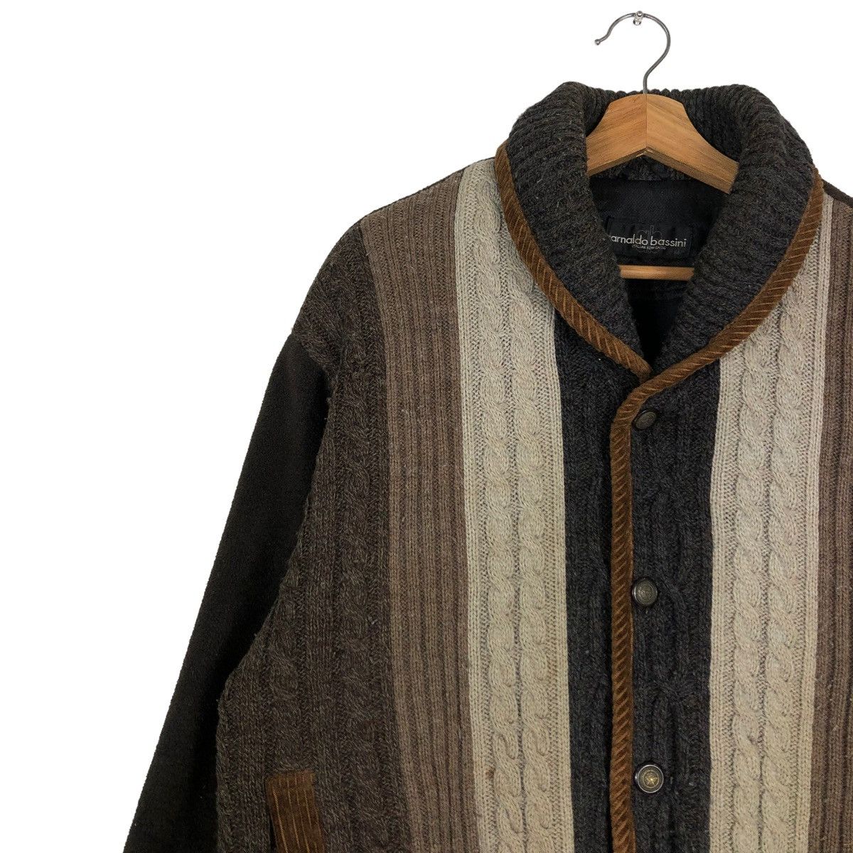 Japanese Brand 🔥VINTAGE BOMBER JACKET CARDIGAN KNIT ARNALDO BASSINI JAPAN Size US M / EU 48-50 / 2 - 7 Thumbnail