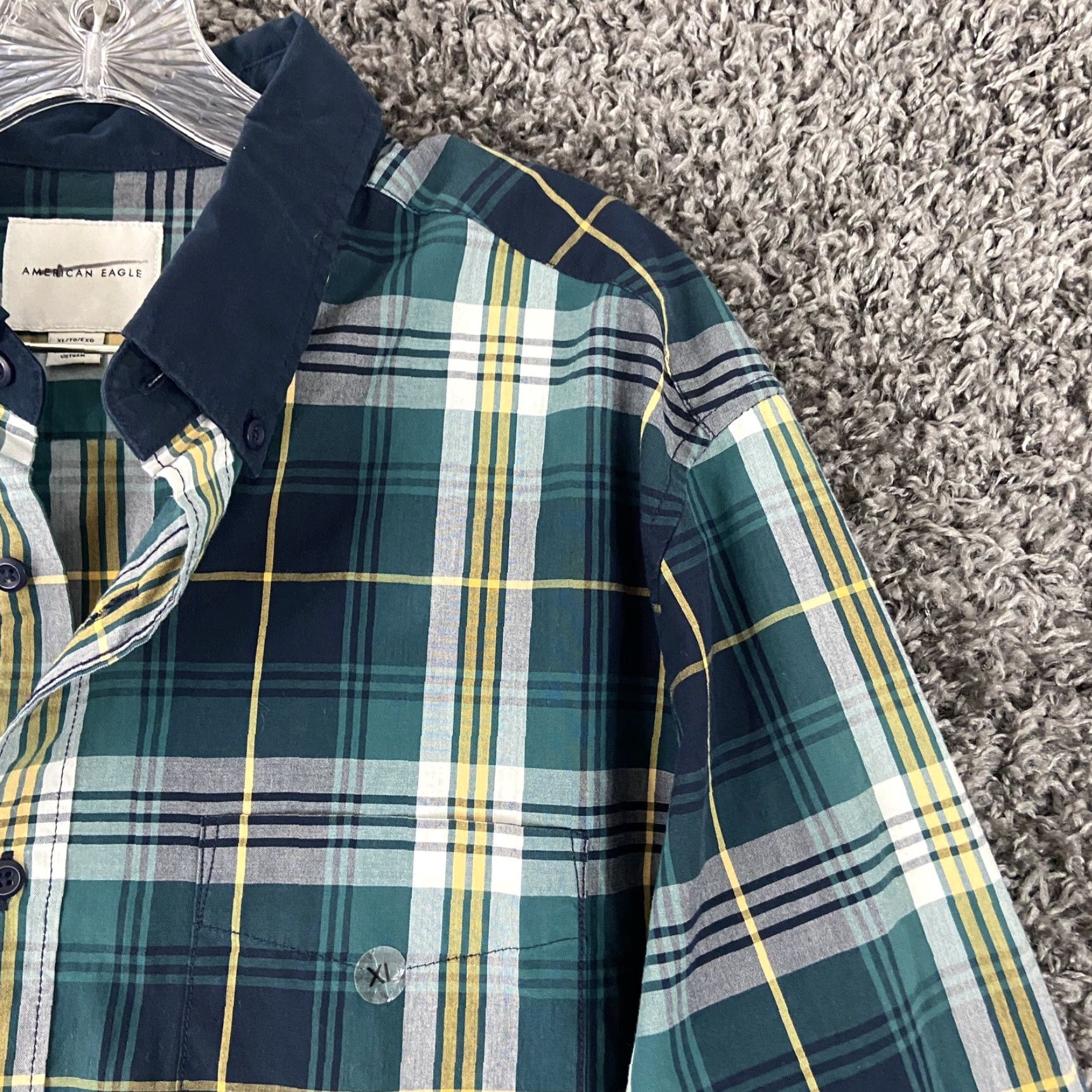 American Eagle Outfitters American Eagle Outfitters Plaid Shirt Men's XL Multicolor Long Sleeve Button-Front Mens Size US XL / EU 56 / 4 - 4 Thumbnail