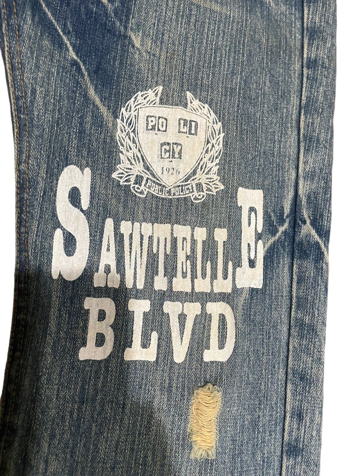 Hysteric Glamour Japanese Point Loma Sawtelle BLVD Stonewash Jeans Size US 32 / EU 48 - 10 Thumbnail