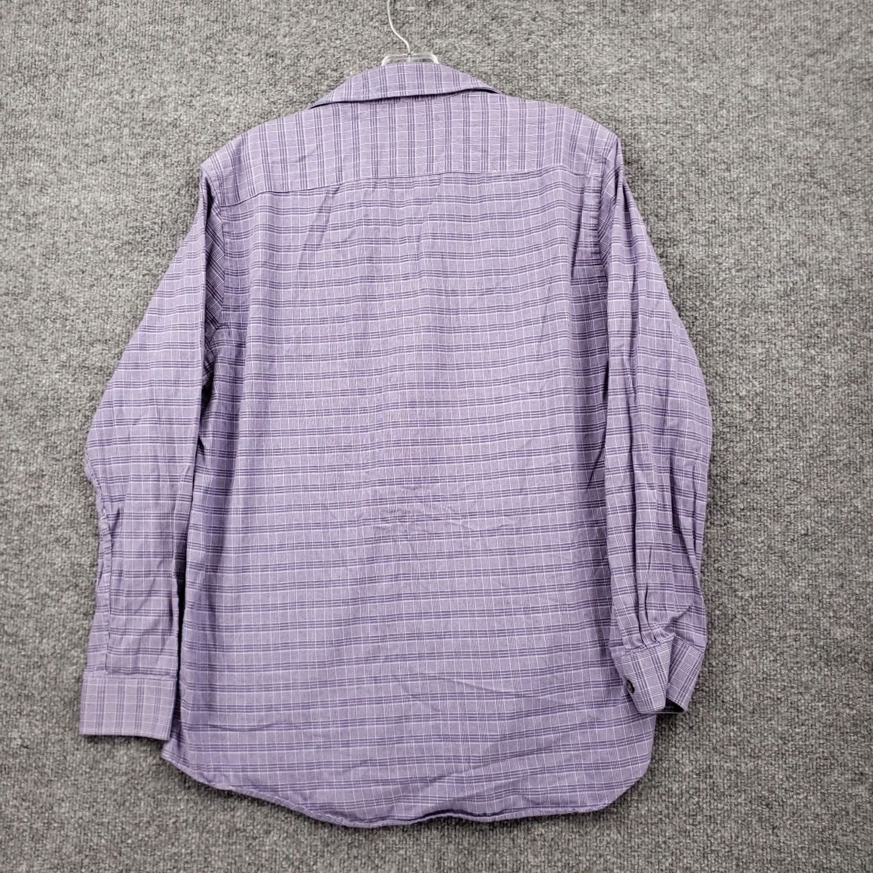 Michael Kors Michael Kors Dress Shirt Mens M Medium Purple Button-Up Plaid Slim Fit Collared Size 40R - 2 Thumbnail