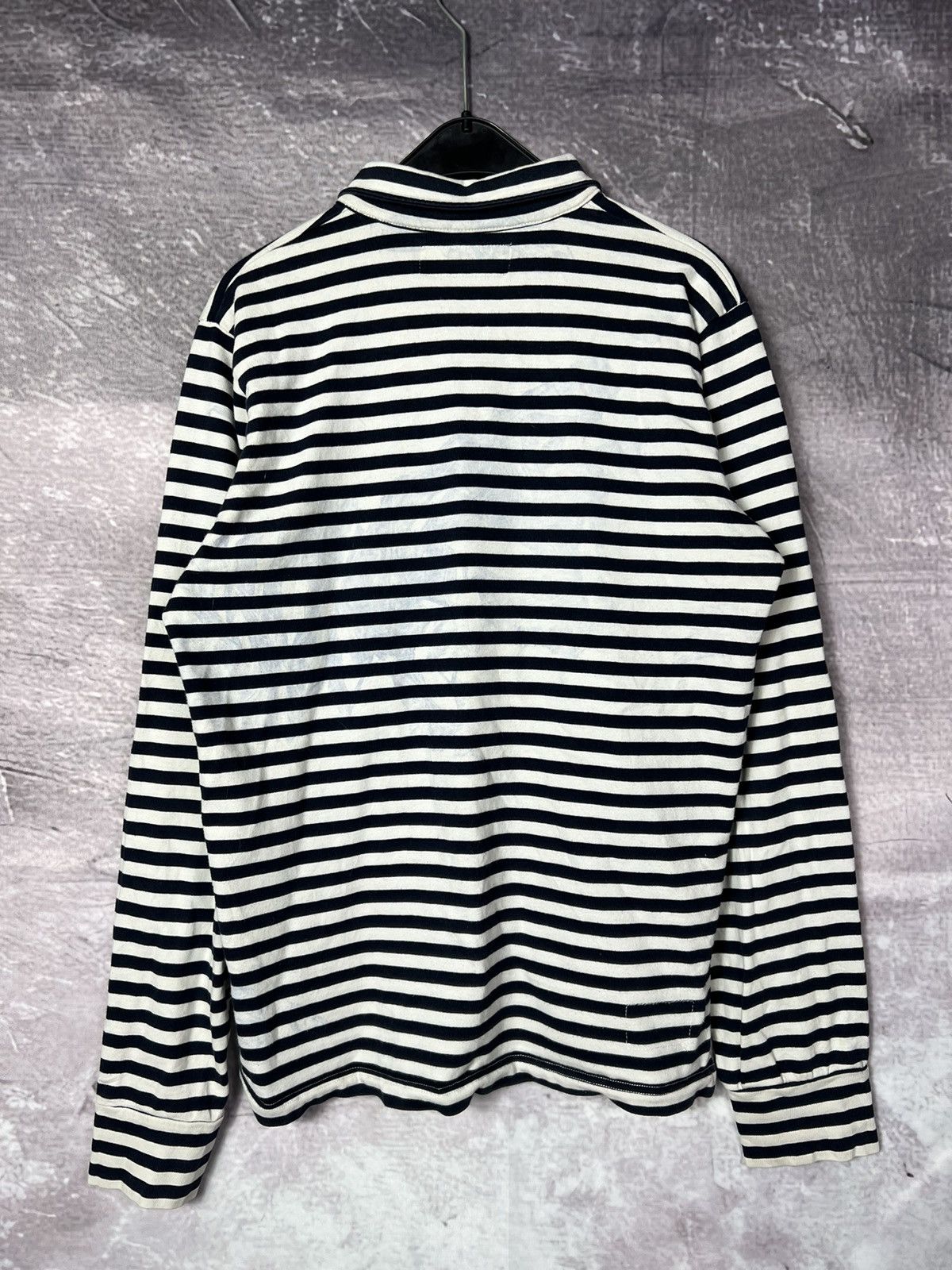Universal Works Universal Works Stripped Pocket Longsleeve Polo Shirt Size US S / EU 44-46 / 1 - 2 Thumbnail