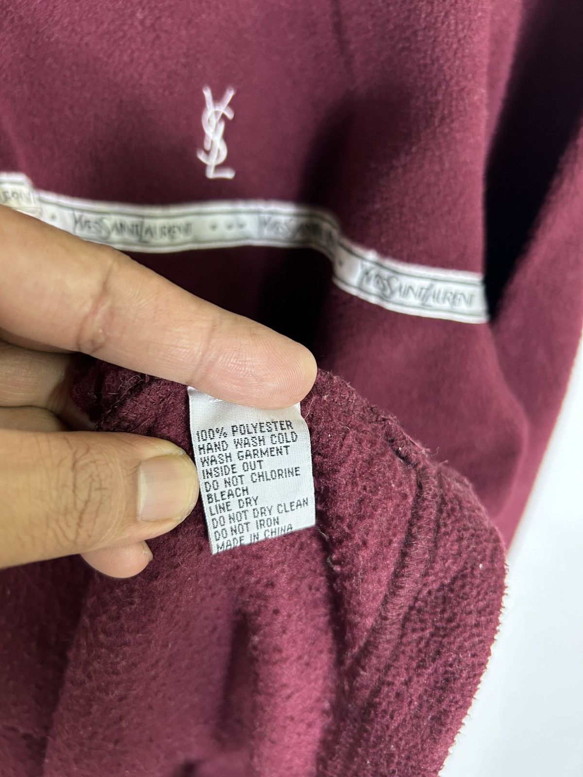 Yves Saint Laurent Vintage Yves Saint Laurent YSL Fleece Half-Zip Pullover Size US M / EU 48-50 / 2 - 10 Thumbnail