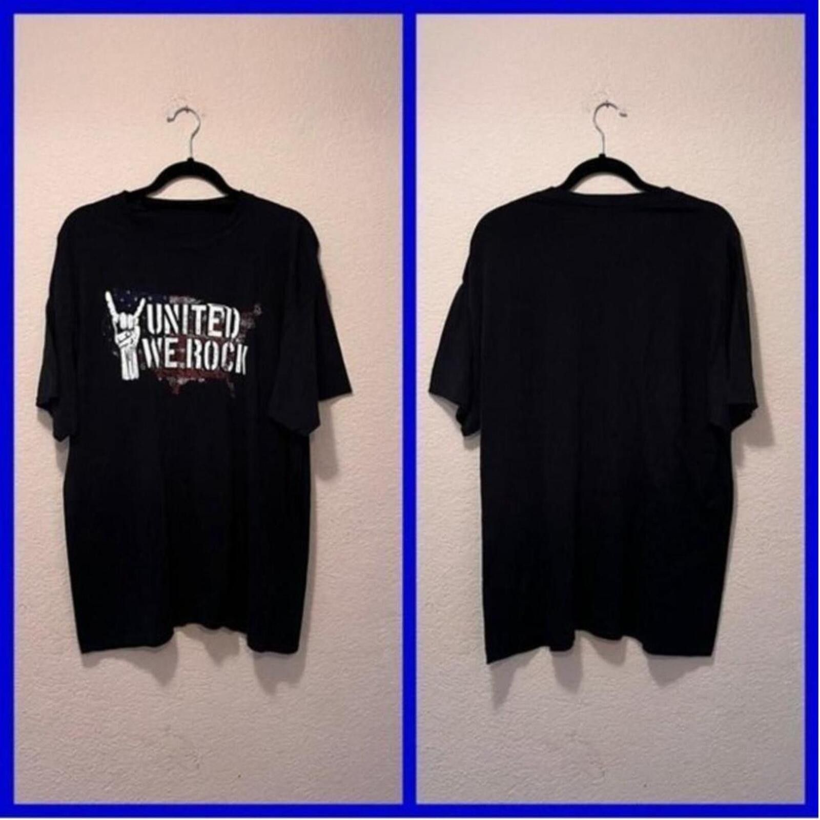 Genetic Manipulation Shinichiro Kuriya Black 'United We Rock' Graphic T-Shirt Size ONE SIZE - 1 Thumbnail