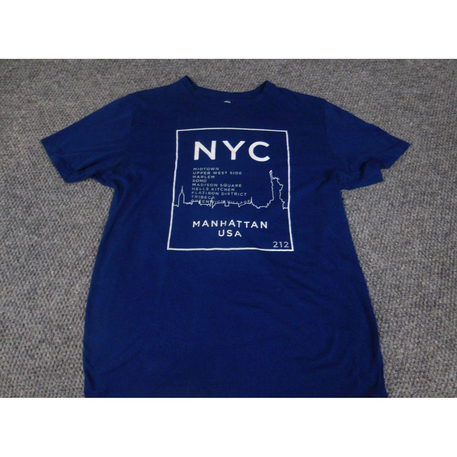 Old Navy Old Navy Mens Shirt Short Sleeve Crew Neck Cotton Blue Logo 90s City T-Shirt M Regular Wind City Blue Mens Shirt Size US M / EU 48-50 / 2 - 2 Thumbnail