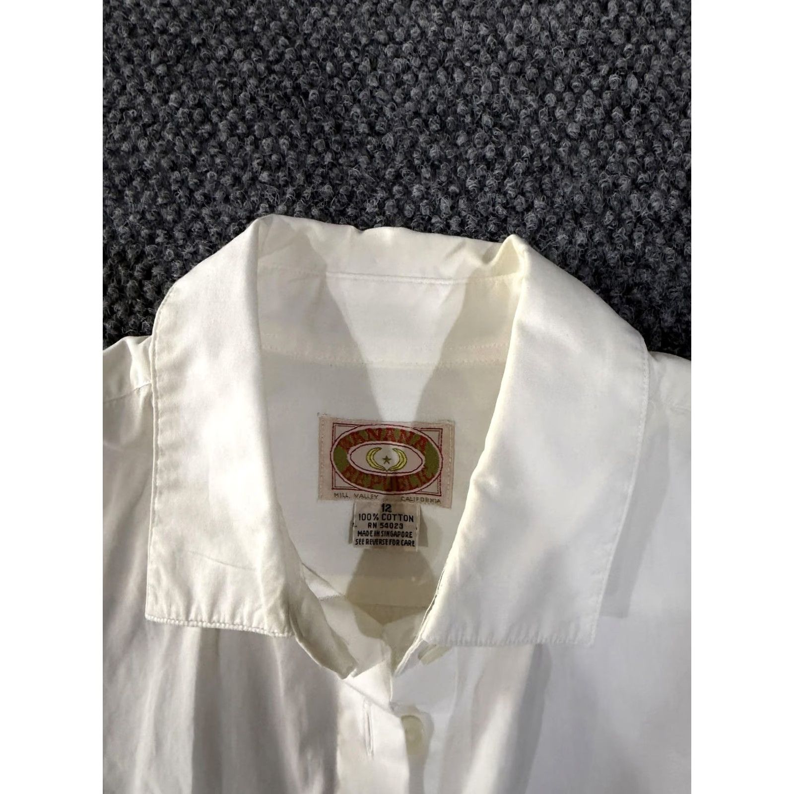 Banana Republic VINTAGE Banana Republic Shirt Womens 12 White Button Front Long Sleeve 80s Size XL / US 12-14 / IT 48-50 - 7 Thumbnail