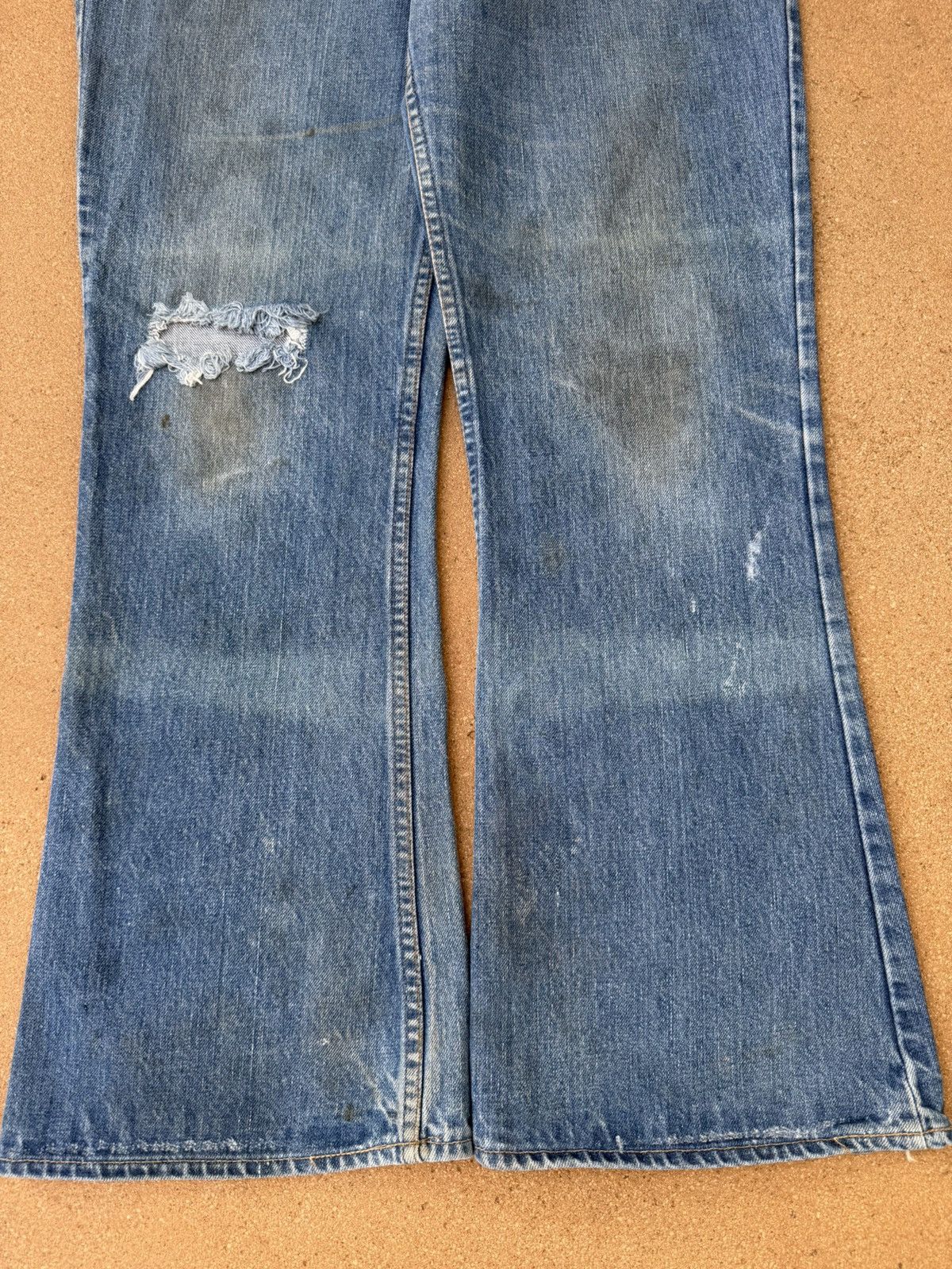 Levi's Vtg 70’s Levi’s 646 Orange Tab Bellbottom Flare Jeans 37x30 Size US 37 - 3 Thumbnail