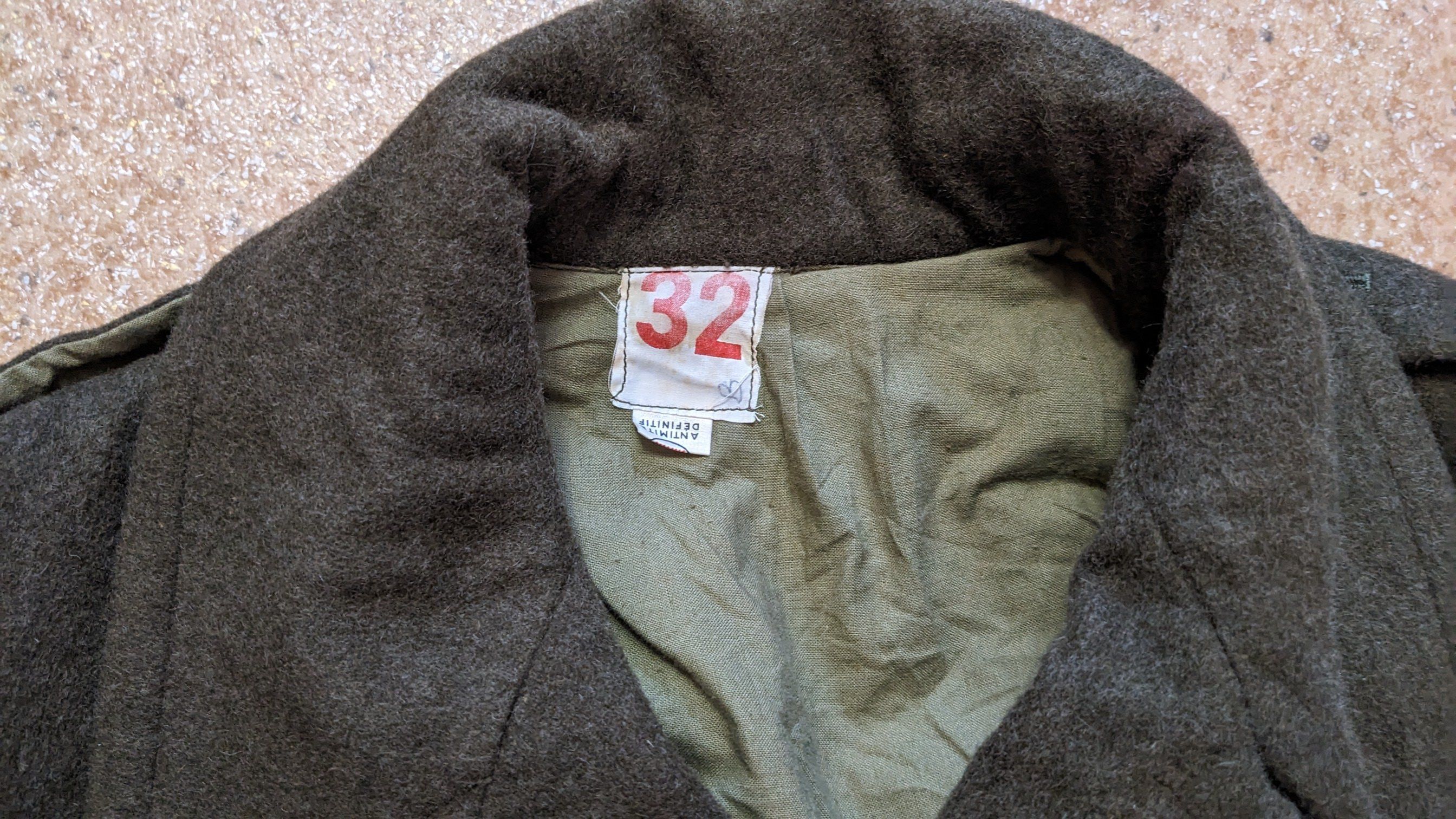 Vintage Vintage 60s Wool Jacket French Overcoat Military Army 1964 Size US S / EU 44-46 / 1 - 4 Thumbnail