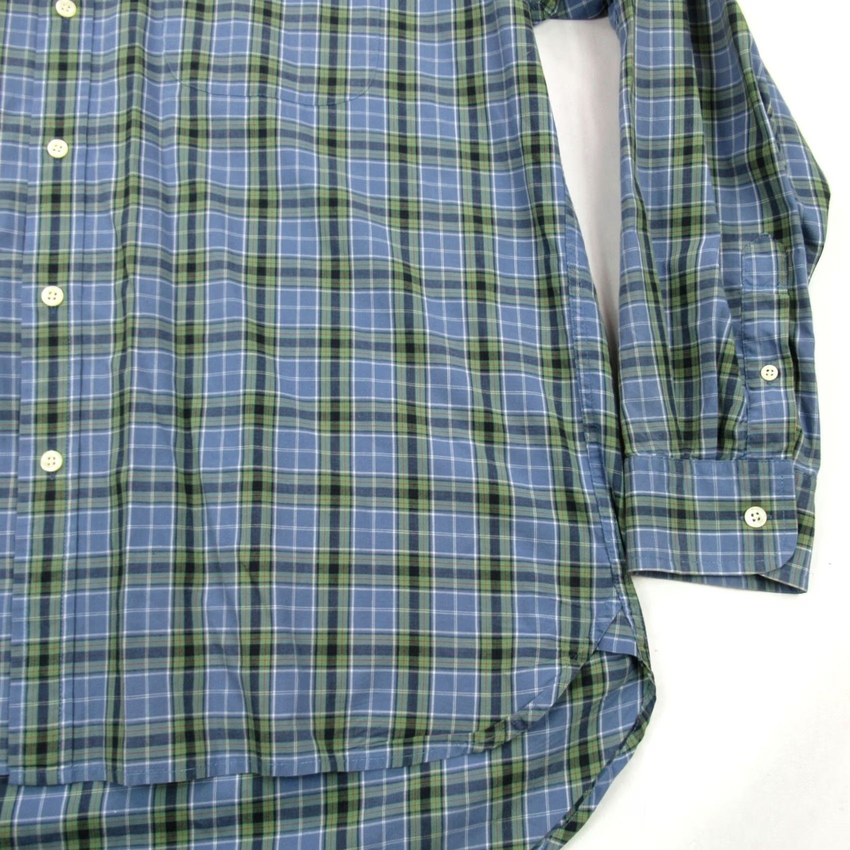 J.Crew VINTAGE J.Crew Shirt Mens Long Sleeve Blue Green Plaid Button Down Size US L / EU 52-54 / 3 - 4 Thumbnail