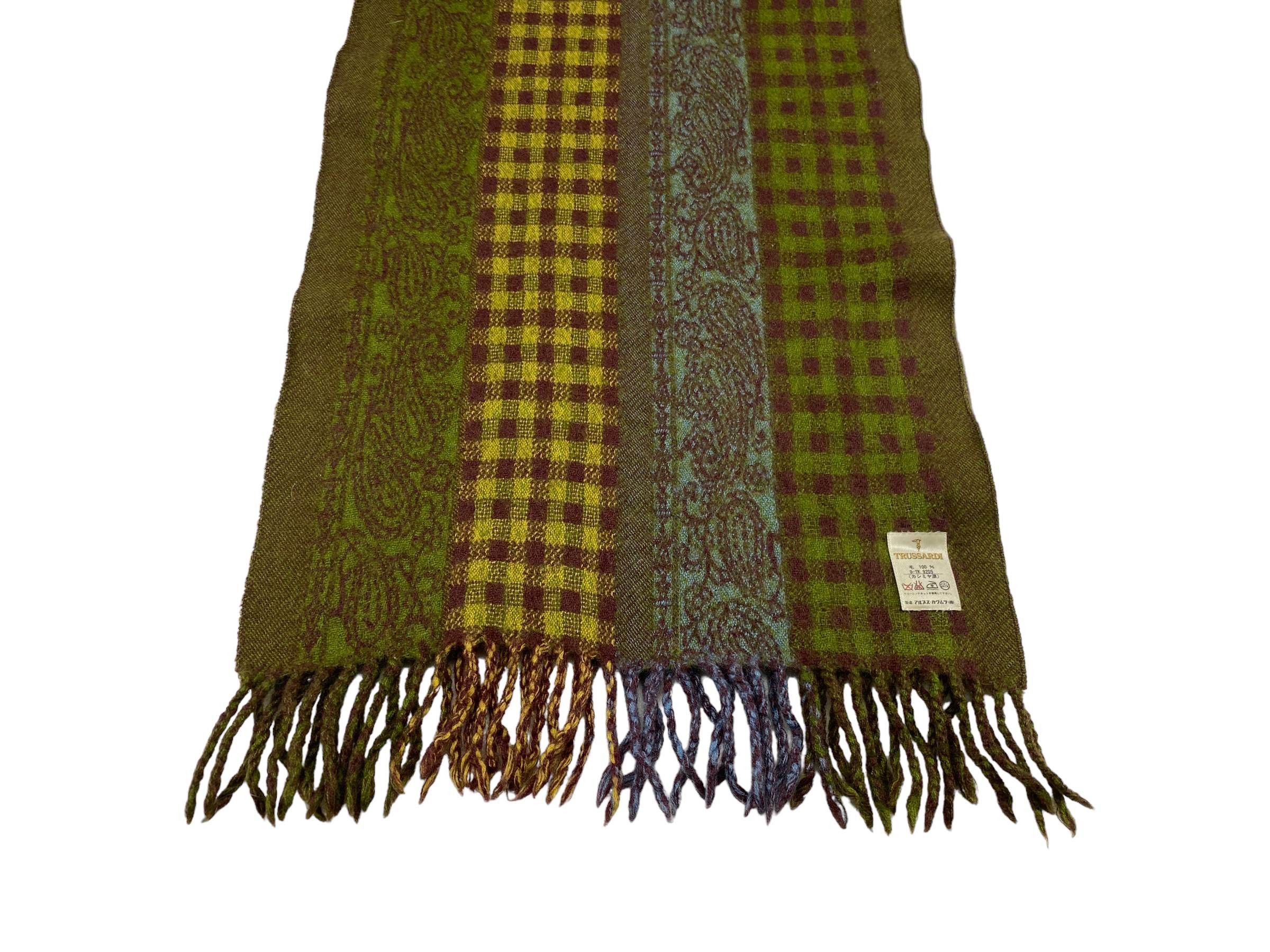 Trussardi × Vintage Trussardi scarf Wool Vintage Scarves Made in Japan Size ONE SIZE - 5 Thumbnail
