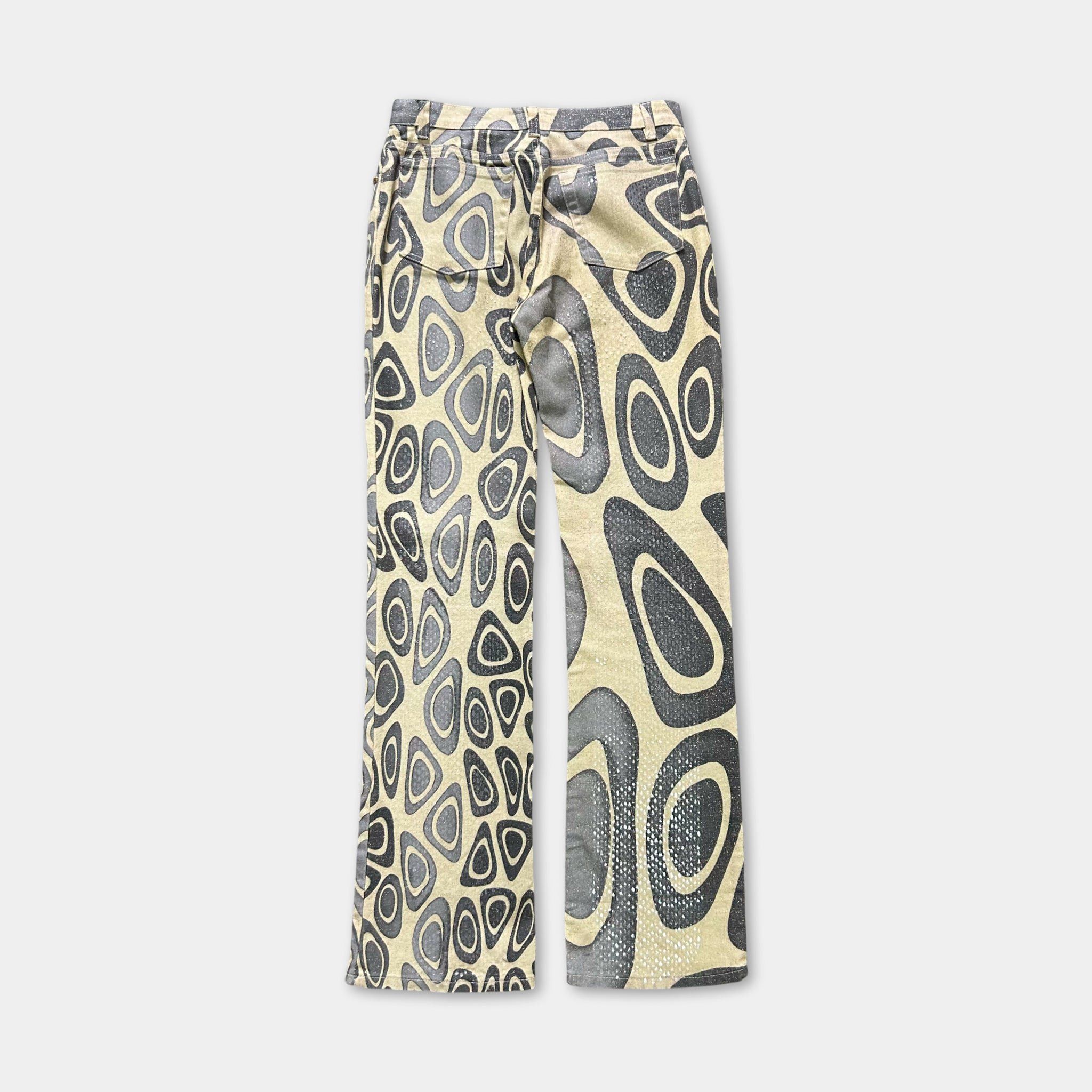 Roberto Cavalli Roberto Cavalli Shiny Graphic Pants Size 42" / US 20 - 6 Thumbnail