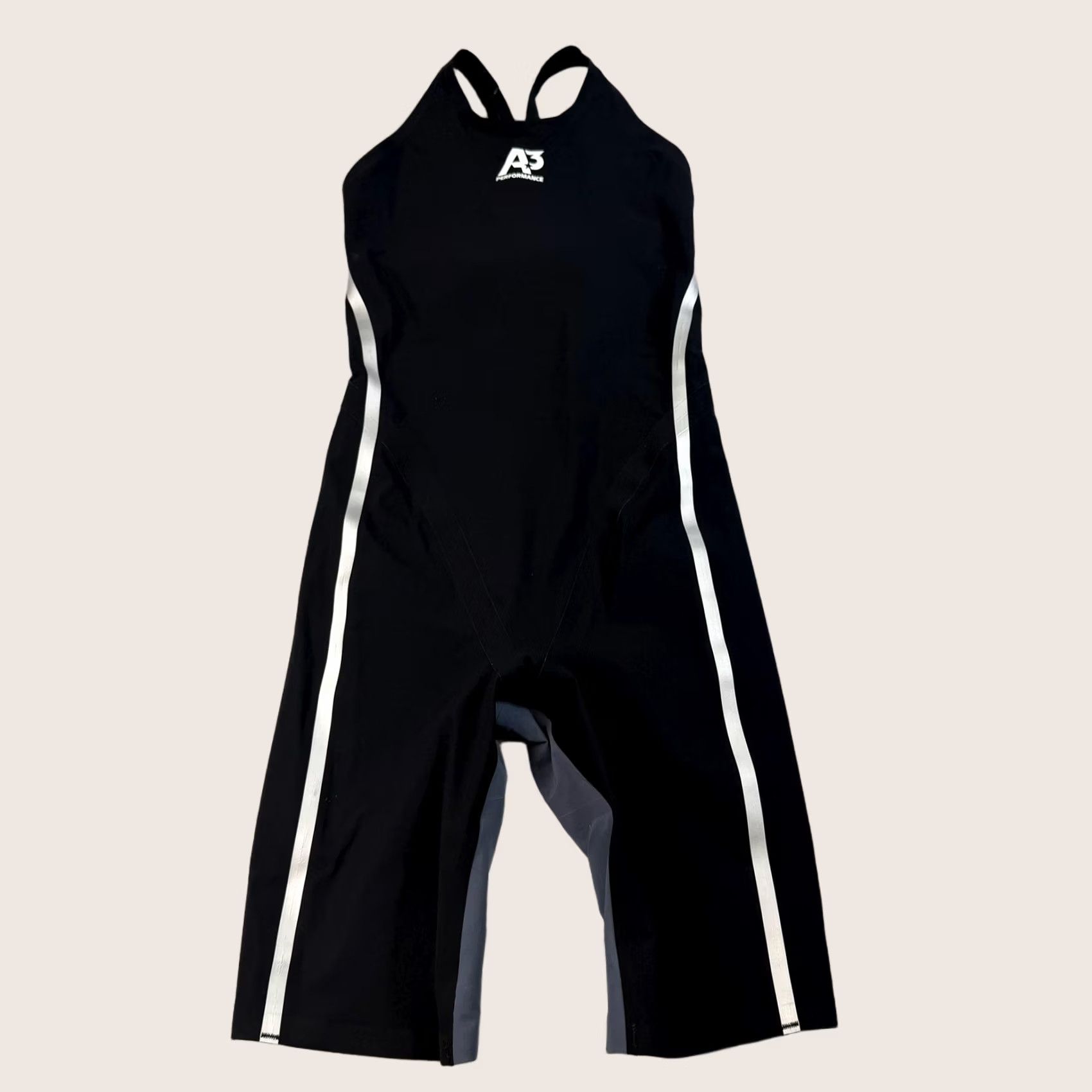 Vintage A3 Performance VICI One Piece Women 26 Black FINA Racing Jammer Bodimax Quick Dry Racerback Logo Size ONE SIZE - 1 Thumbnail