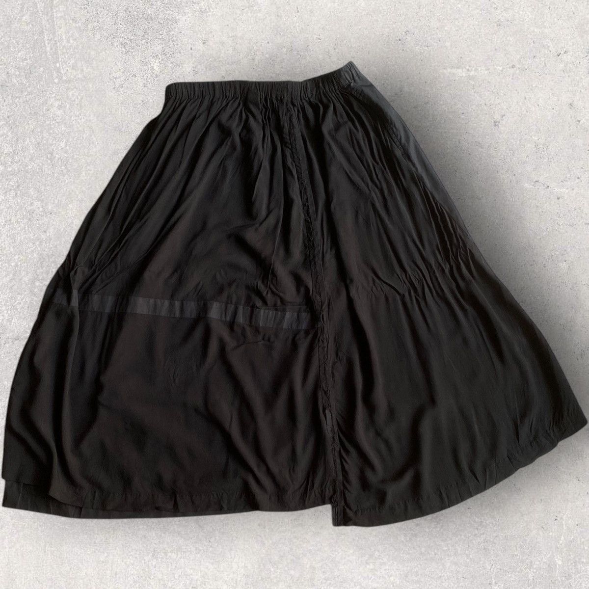 Yohji Yamamoto Ground Y SS18 Rayon Patchwork Skirt Size 28" / US 6 / IT 42 - 6 Thumbnail