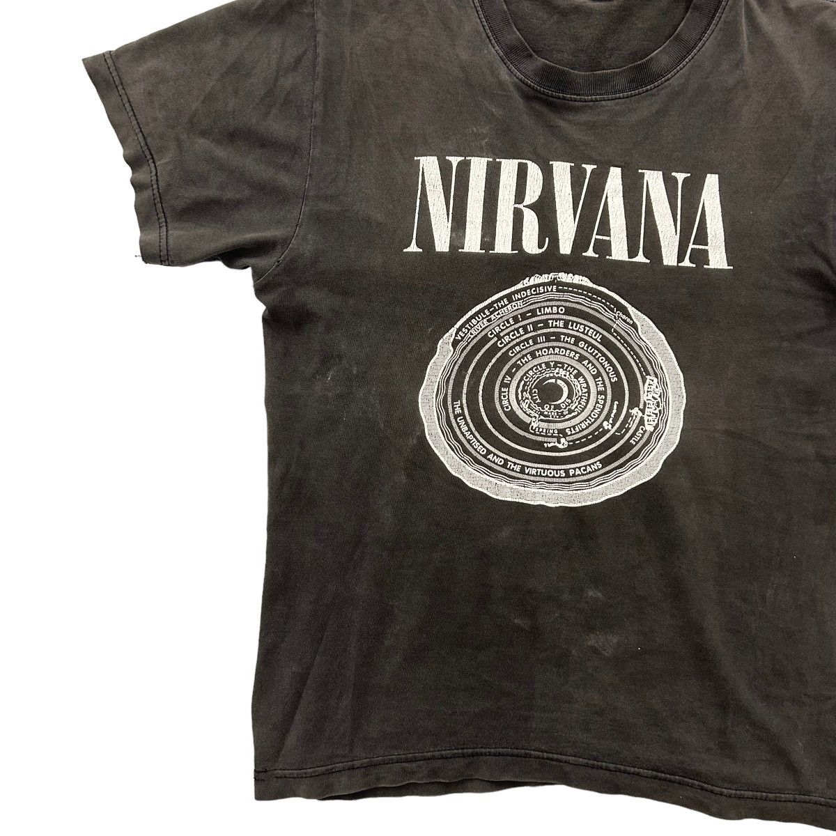 If Six Was Nine × Vintage Distressed Sunfaded Nirvana Vestibule Tee Size US M / EU 48-50 / 2 - 3 Thumbnail