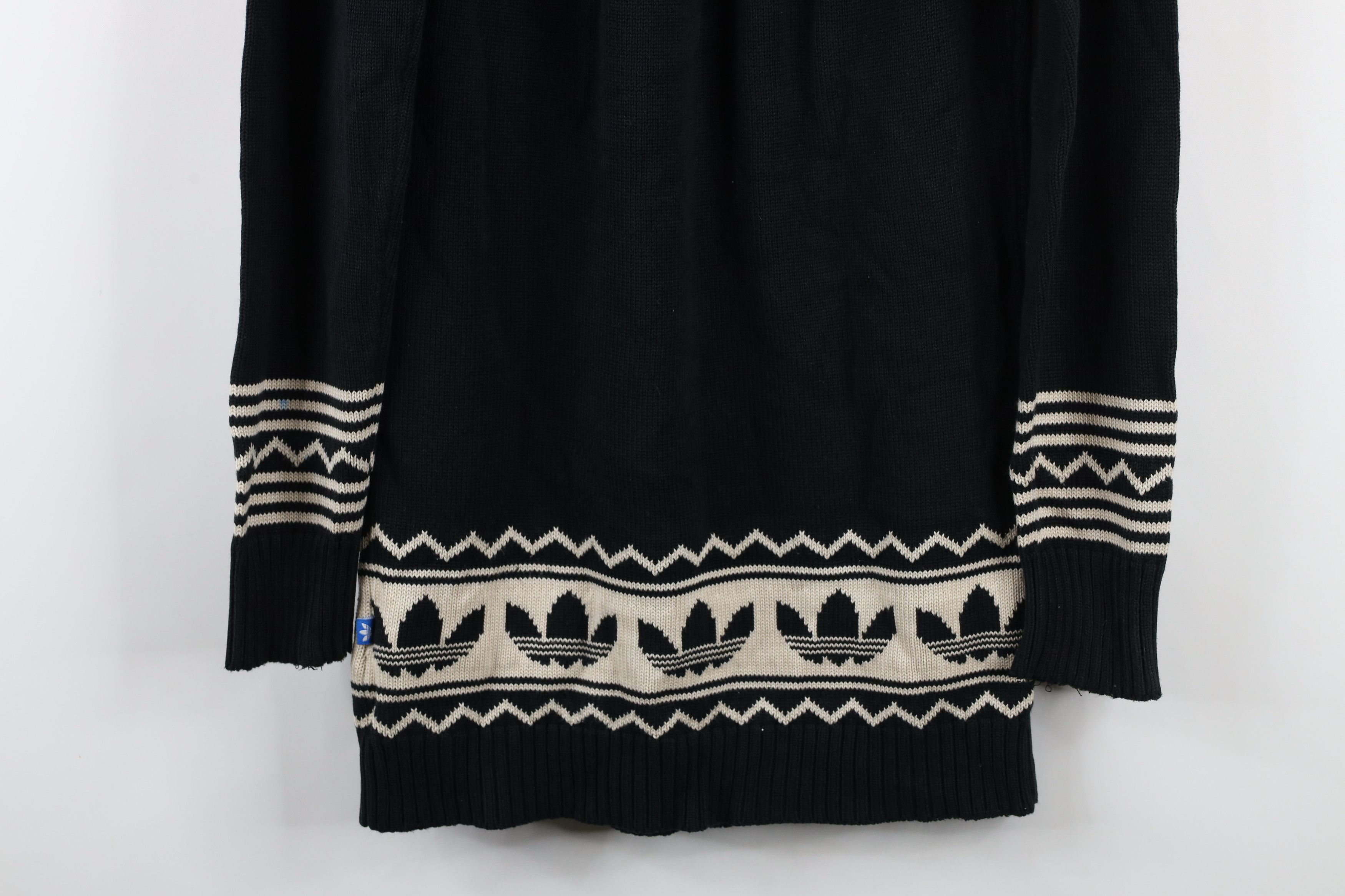 Adidas × Vintage Vintage Y2K Adidas Christmas Trefoil Knit Hoodie Sweater Size M / US 6-8 / IT 42-44 - 13 Thumbnail