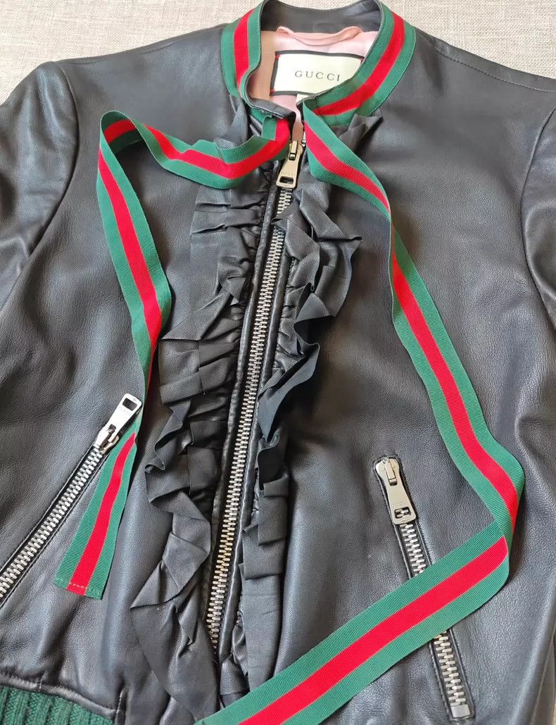 Gucci Gucci Bow-bow leather jacket 2503-Nextarrow Size XS / US 0-2 / IT 36-38 - 3 Thumbnail