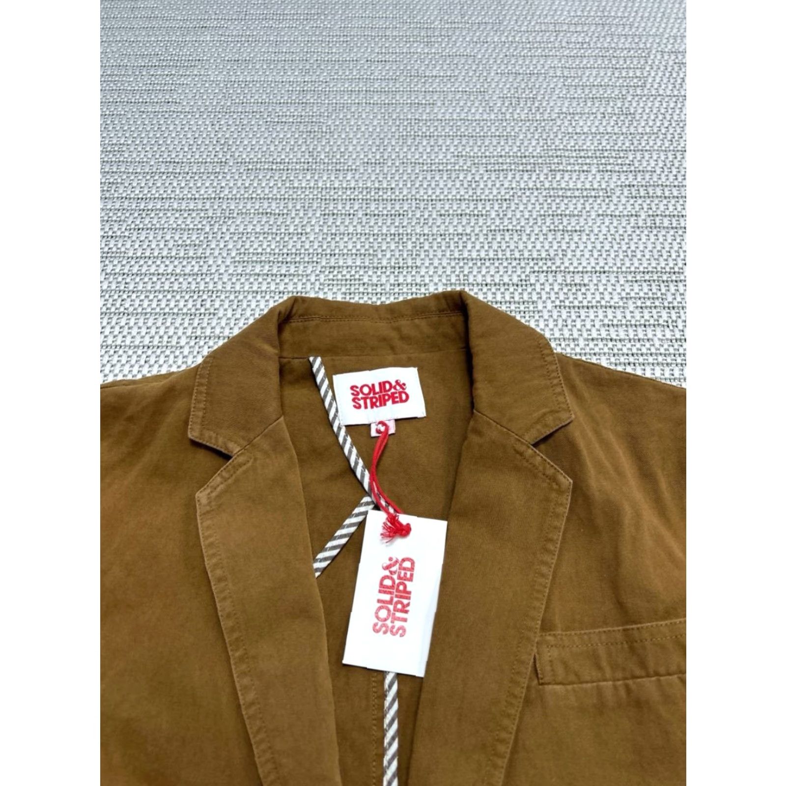 Solid & Striped Solid & Striped Coat Womens XS Brown Canvas Blazer Regular Sleeve Button UK/US? Size XS / US 0-2 / IT 36-38 - 2 Thumbnail