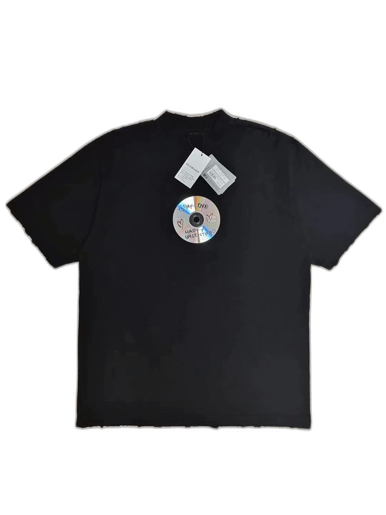 Balenciaga Balenciaga Valentine's Edition Distressed Tee Size US M / EU 48-50 / 2 - 1 Thumbnail