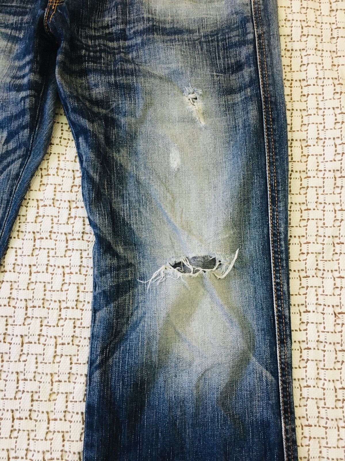 Edwin Edwin Blue Trip Distressed Denim (17) Size US 32 / EU 48 - 4 Thumbnail