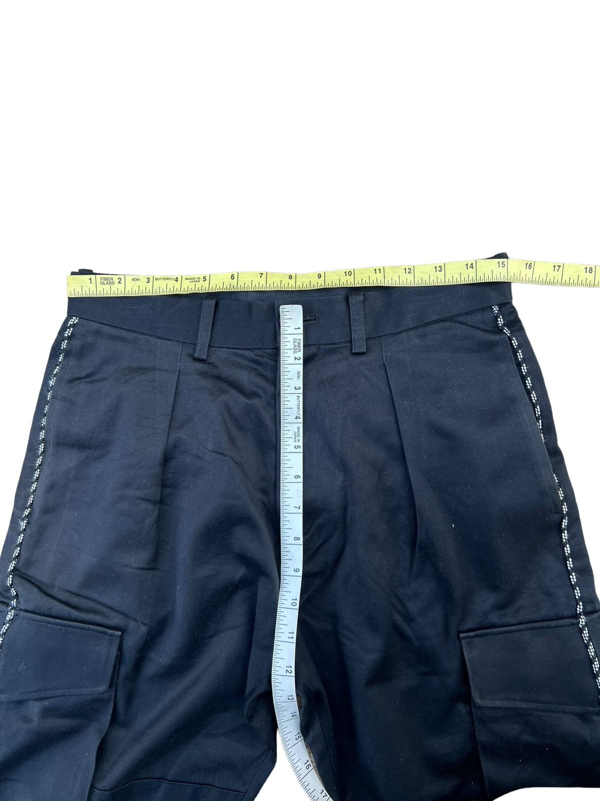 Yoshio Kubo Yoshio Kubo Japan Side Striped Cropped Cargo Trouser Pant Size US 29 - 3 Thumbnail