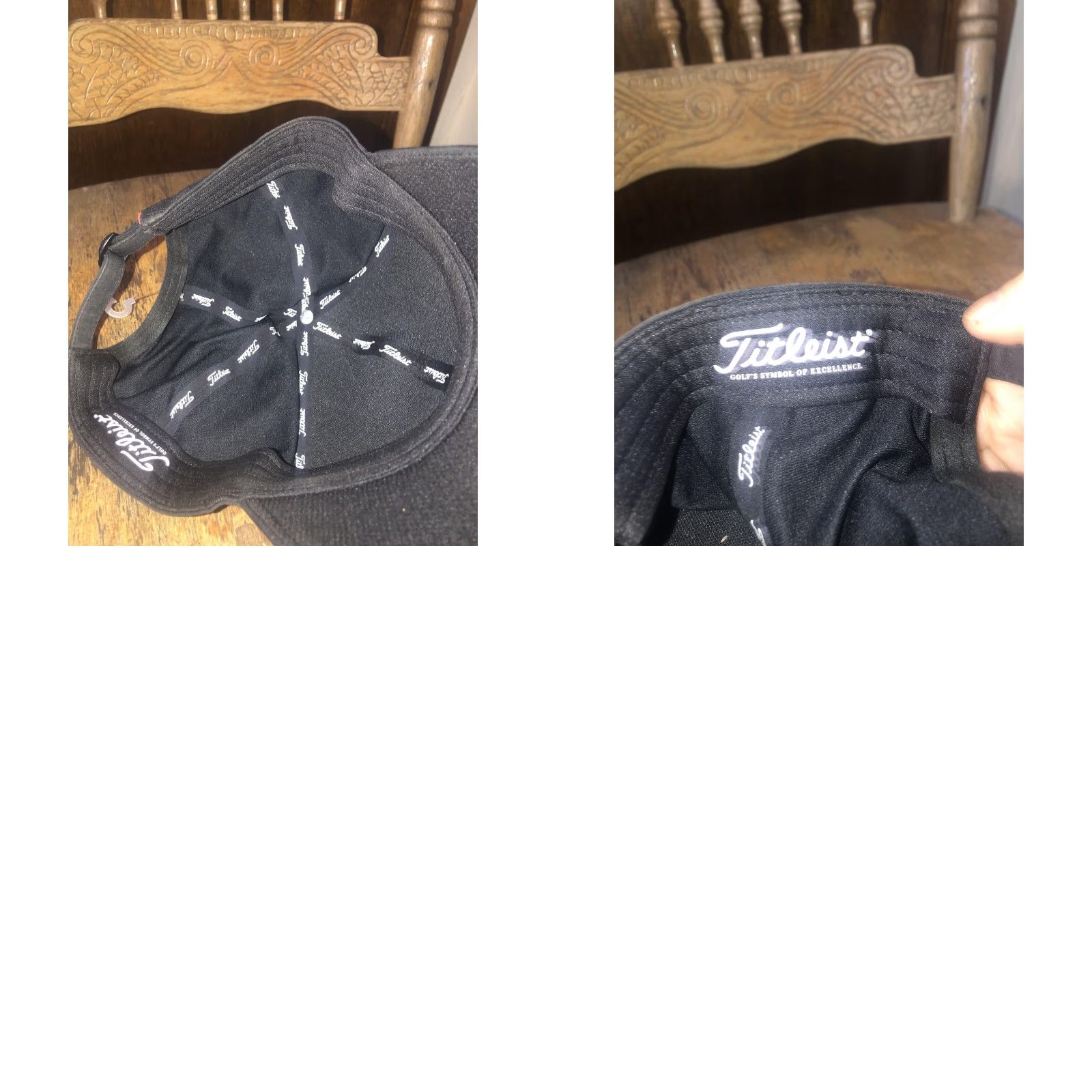 Titleist Titleist Hat Cap Strap Back Mens One Size Black Stadry Water Resistant Golf Hat Size ONE SIZE - 8 Thumbnail