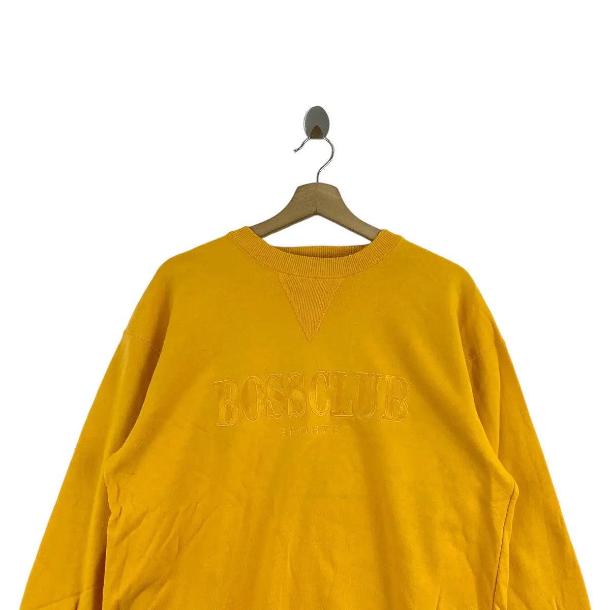 Vintage Vintage BOSS CLUB SPORTS Embroidered Yellow Sweatshirt Size L / US 10 / IT 46 - 5 Thumbnail