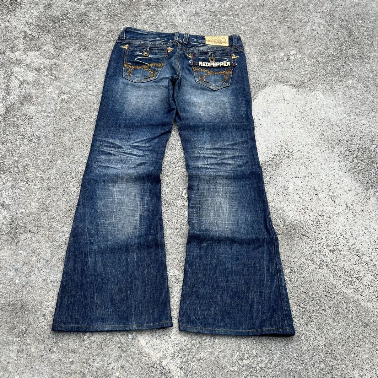 Japanese Brand “REDPEPPER” ACID WASH FLARE JEANS Size 28" / US 6 / IT 42 - 11 Thumbnail