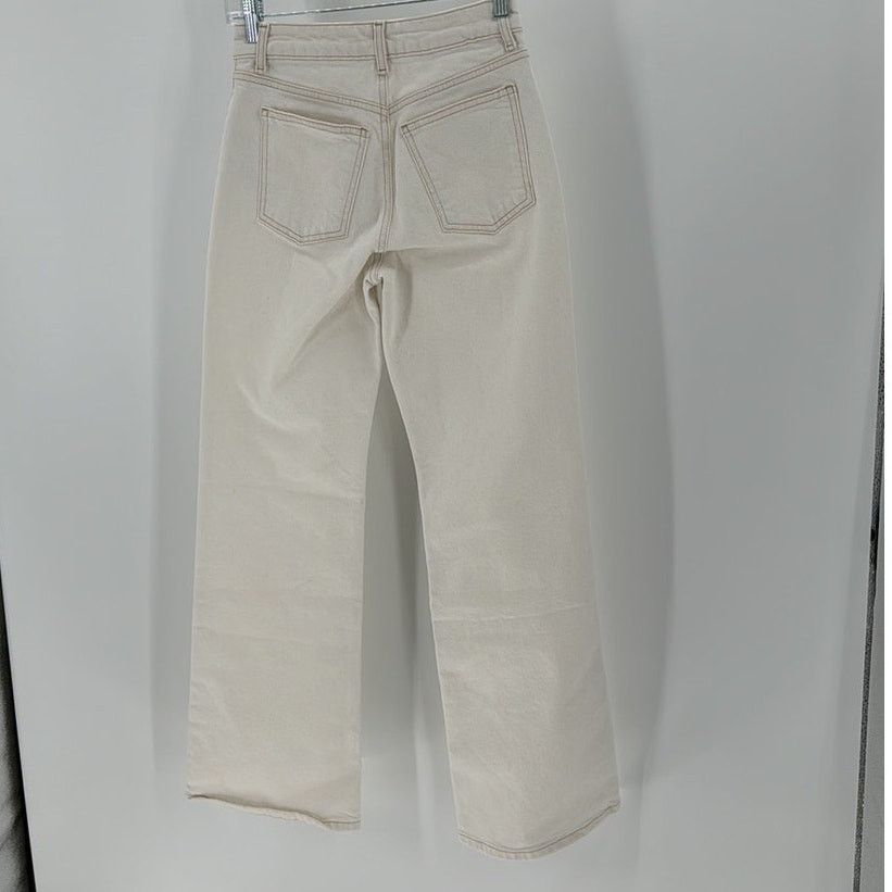 Topshop Topshop mid rise relaxed fit flare off white size 26 Size 26" / US 2 / IT 38 - 9 Thumbnail