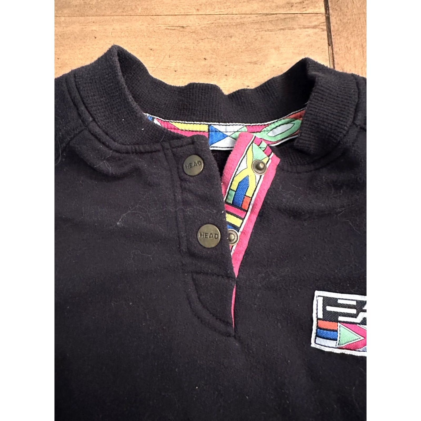 Vintage VINTAGE Head Sportswear Sweater Black Geometric Golf Ski 90s W/ Pockets Small Mens Pullover Wool Knit Size US S / EU 44-46 / 1 - 3 Thumbnail