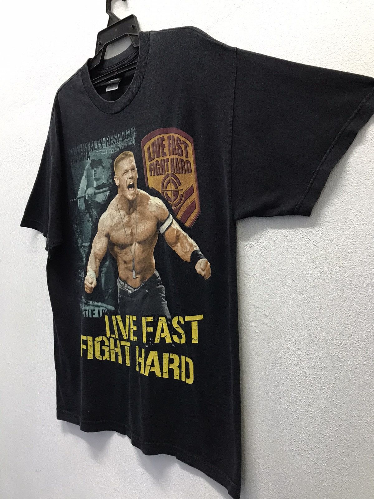 Vintage × WWE × WWF Vintage WWE John Cena Live Fast Fight Hard Shirt Size US XL / EU 56 / 4 - 5 Thumbnail