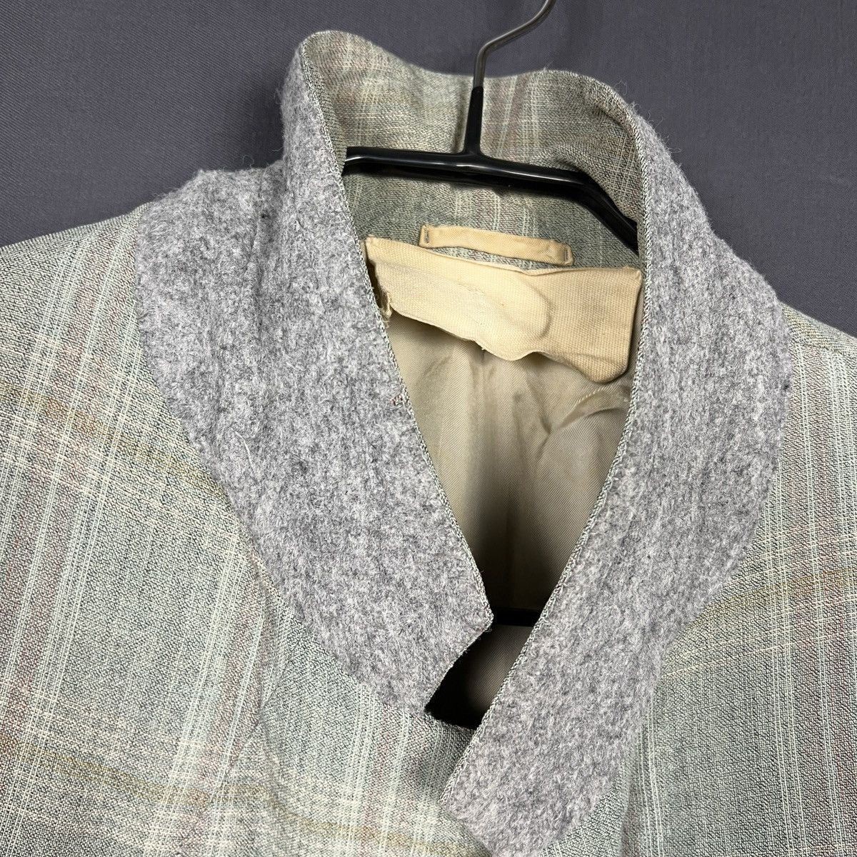 Hermes Vintage Hermès Paris Plaid Double Breasted Laine Blazer M L Size 50S - 10 Thumbnail