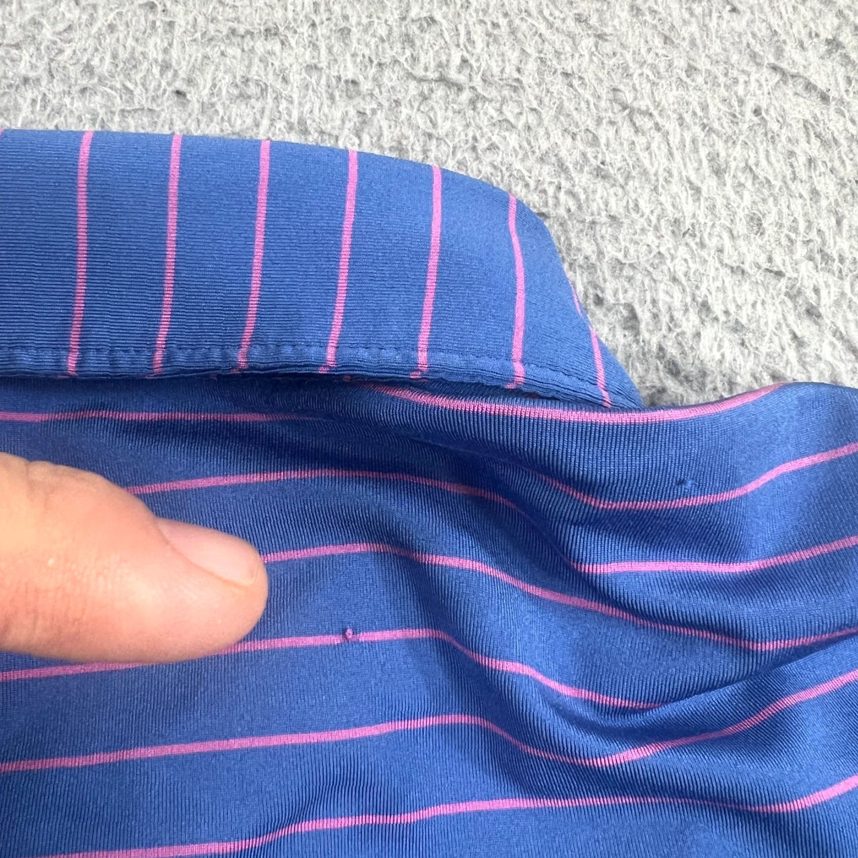 Peter Millar Peter Millar Summer Comfort Polo Shirt Blue Striped Performance Men's L Size US L / EU 52-54 / 3 - 7 Thumbnail