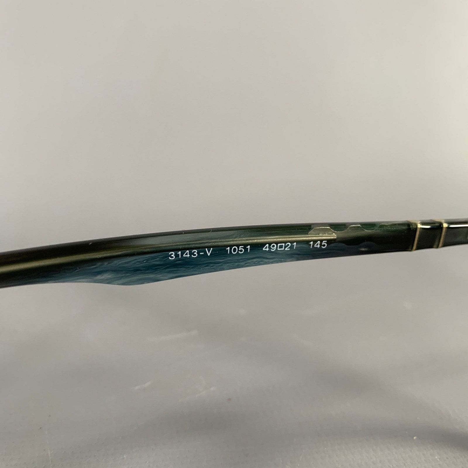 Persol PERSOL Blue Grey Marbled Acetate Eyeglasses Frames Size ONE SIZE - 5 Thumbnail