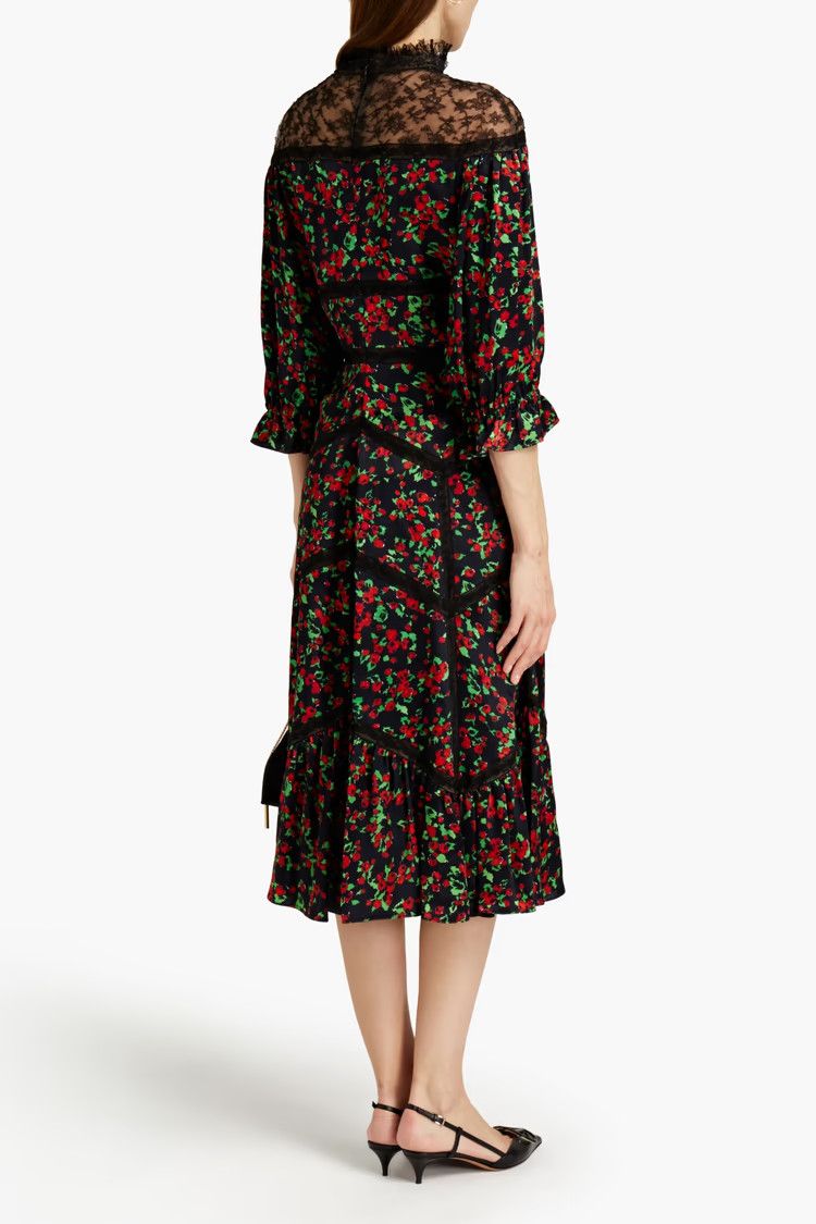Valentino o1y0226 Midi Dress in Multicolor Size S / US 4 / IT 40 - 3 Thumbnail