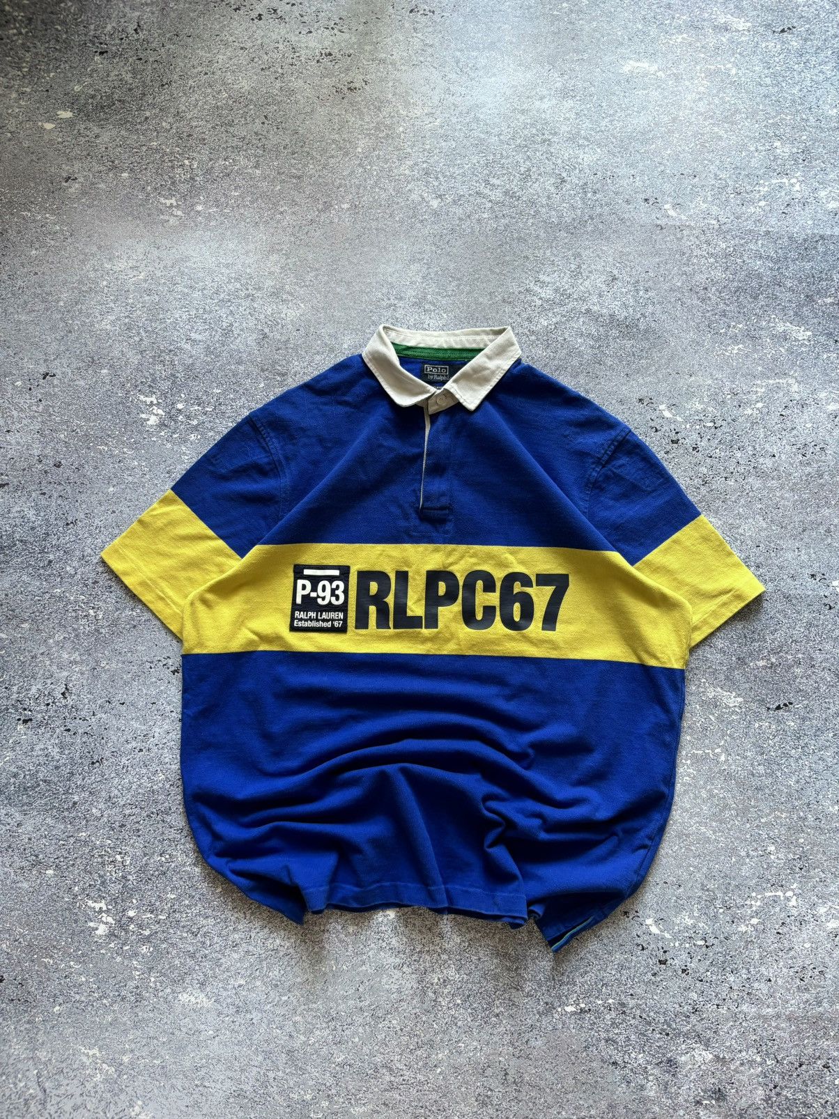 Pre-owned Polo Ralph Lauren X Ralph Lauren Rugby Vtg Polo Ralph Laurent Rugby 90's Polo Rlpc67 P-93 90's In Blue