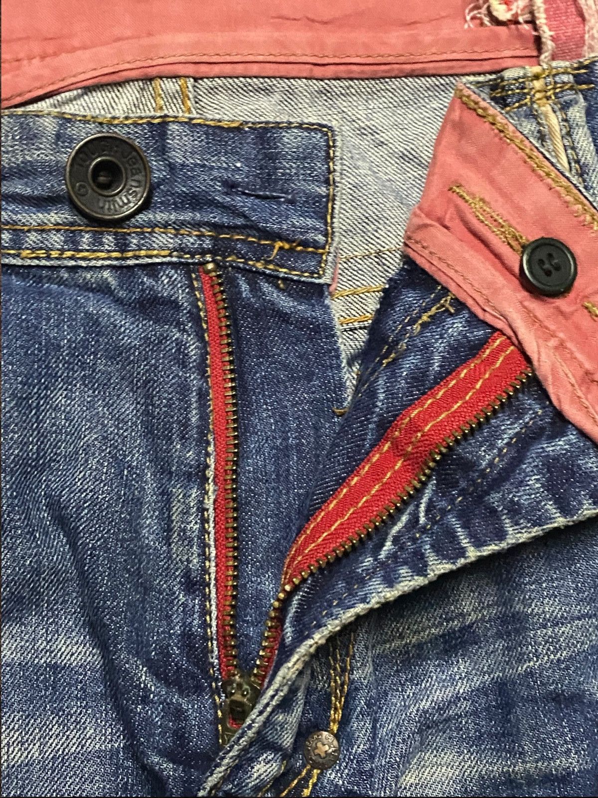 If Six Was Nine 💥Though Jeansmith Jackson Cargo Sick Punk Porcket Arc Jeans Size US 34 / EU 50 - 9 Thumbnail