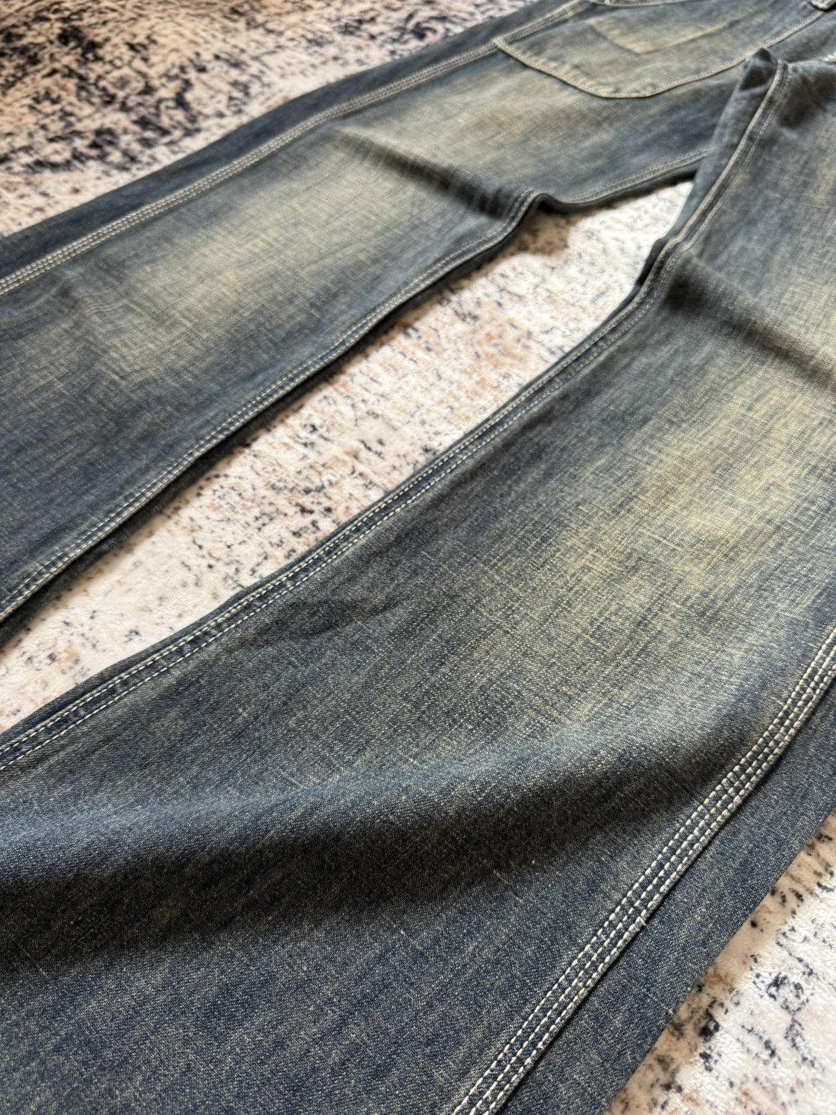 Hysteric Glamour Back Number Japan Mud Wash Patina Fade Baker Flared Jeans Size US 29 - 9 Thumbnail