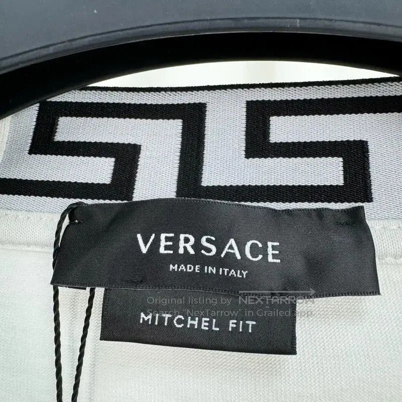 Versace Versace Men's White Embroidered Logo T-Shirt . Size US XL / EU 56 / 4 - 5 Thumbnail