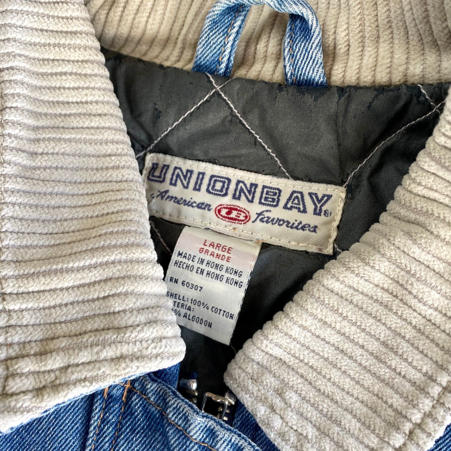 Vintage VINTAGE Union Bay Denim Jacket ¾ Sleeve L Women’s Blue Jeans Coat 90s Chore Pea Casual Size 36" / US 14 / IT 50 - 3 Thumbnail