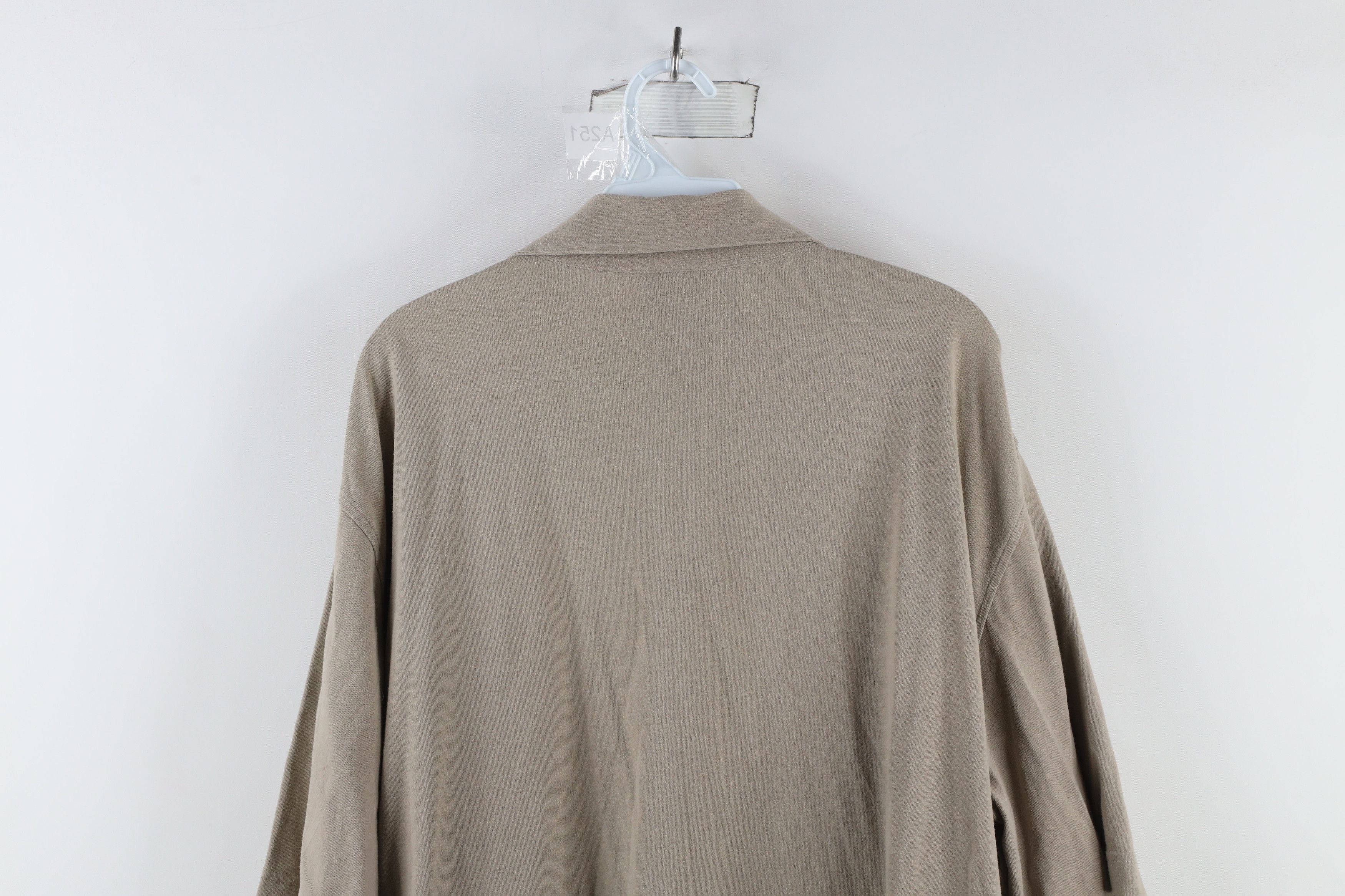 Vintage Vintage 90s Streetwear Collared Pullover Polo Shirt Beige Size US XL / EU 56 / 4 - 10 Thumbnail