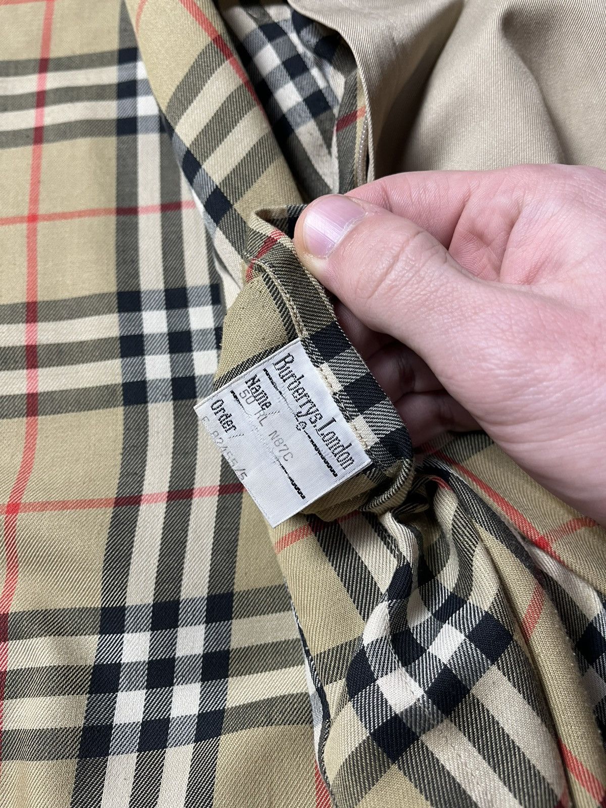 Burberry VERY RARE Burberry Vintage 90’s Nova Check Long Trench Coat Size US L / EU 52-54 / 3 - 5 Thumbnail