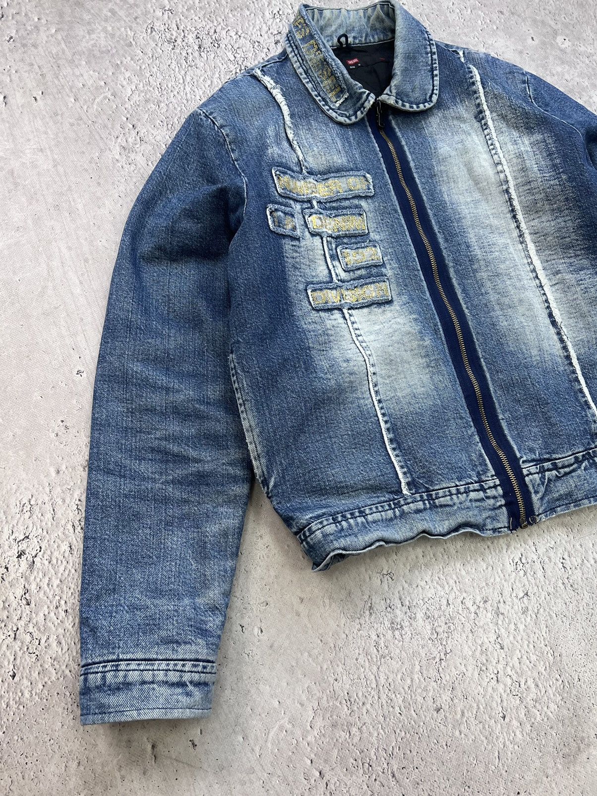 Diesel × Japanese Brand × Vintage Diesel Vintage Mens Denim Racing faded Jacket Jeans Size US M / EU 48-50 / 2 - 2 Thumbnail