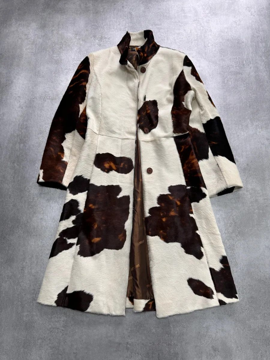 Roberto Cavalli FW2000 Roberto Cavalli Cow Fur Trench Coat Size XS / US 0-2 / IT 36-38 - 4 Thumbnail
