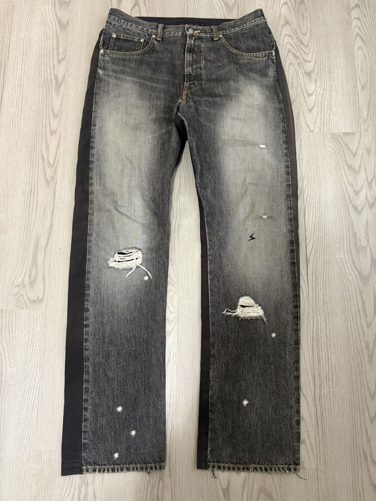 04SS UNDERCOVER LANGUID期 スウェット ドッキング デニム Undercover SS04 Languid 52 Denim | Grailed