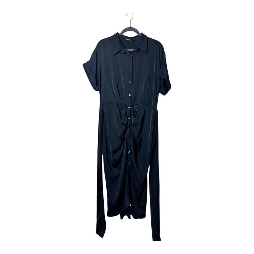 Other BTFBM SZ XL Button Down Ruched Shirt Dress Size XL / US 12-14 / IT 48-50 - 2 Thumbnail