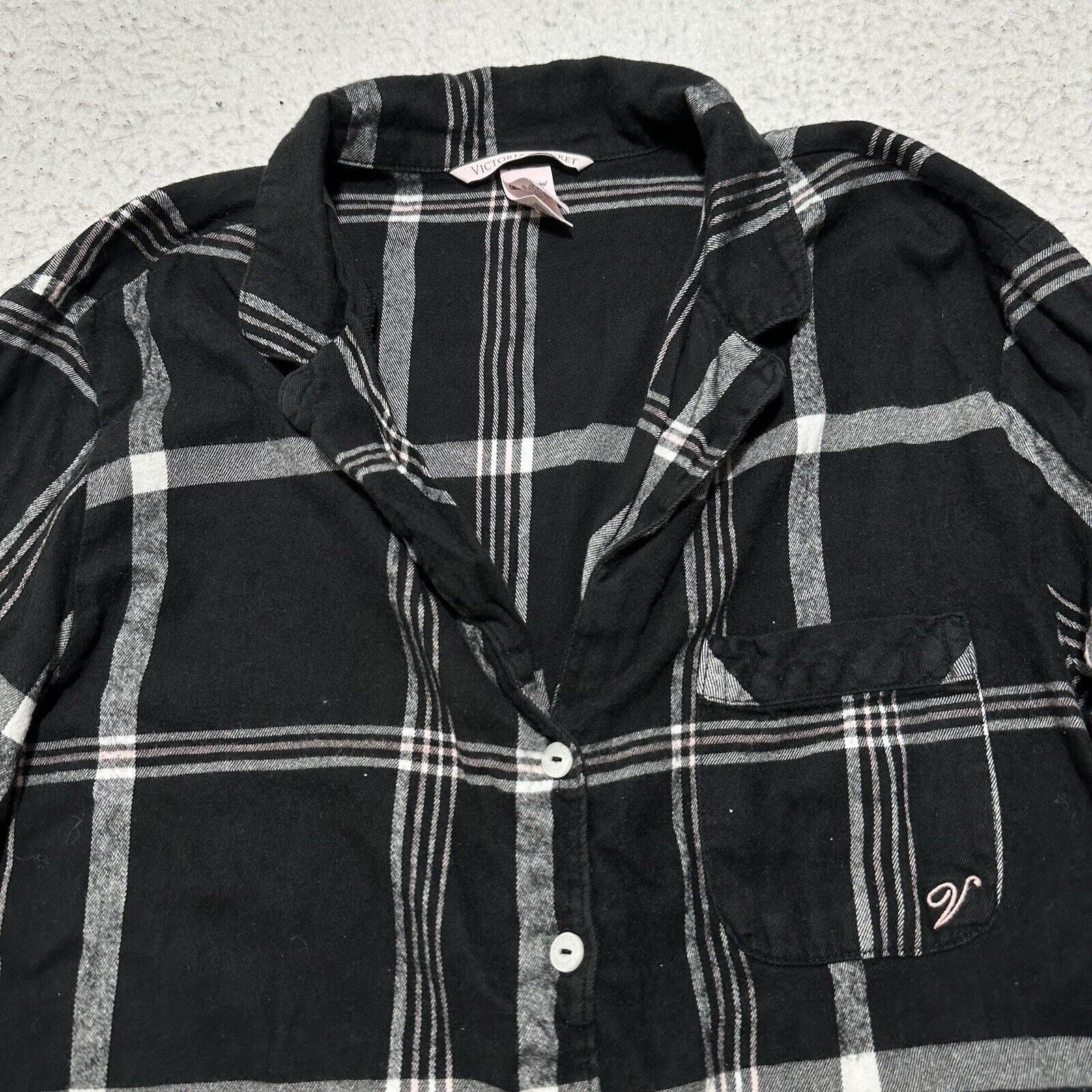 Victoria's Secret Victoria's Secret Medium Button Down Sleepwear Striped Shirt Size ONE SIZE - 2 Thumbnail