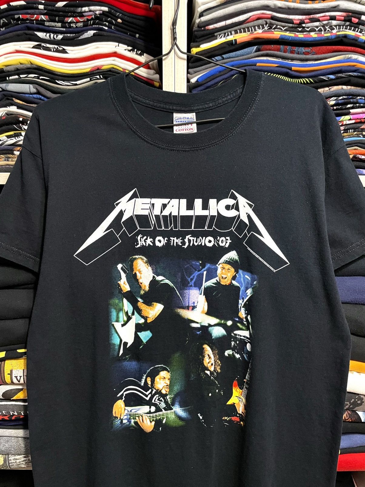 Band Tees Vintage 2007 Metallica Sick Of The Studio Rock Band T-Shirt Size US L / EU 52-54 / 3 - 3 Thumbnail
