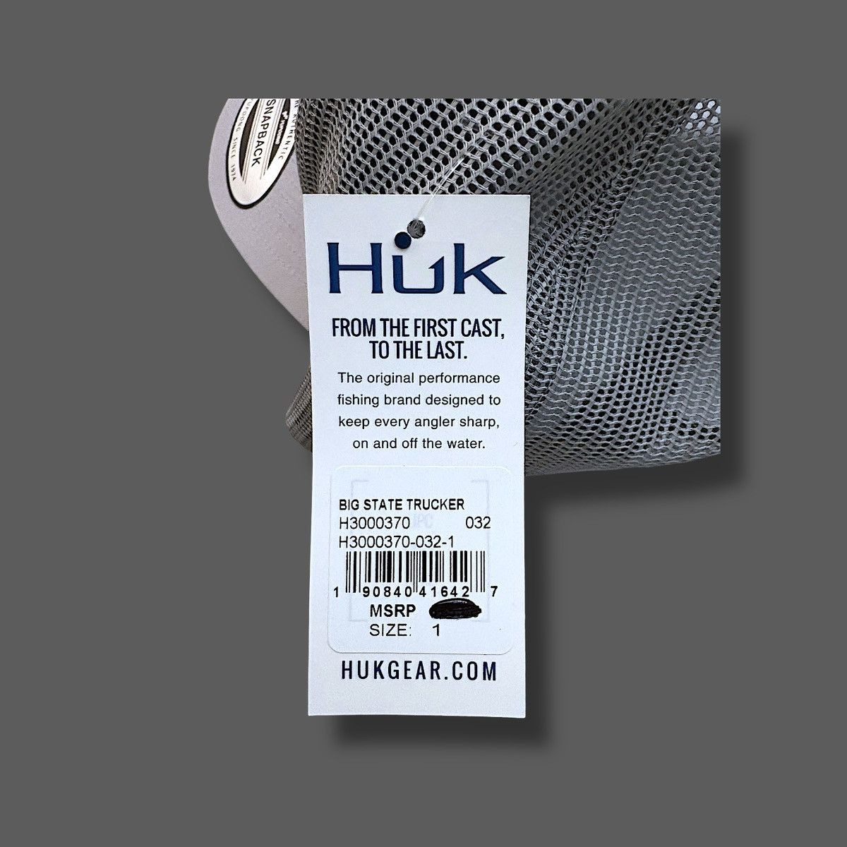 Other Huk Men’s Big State Grey Trucker Hat Sz OS Size ONE SIZE - 11 Thumbnail