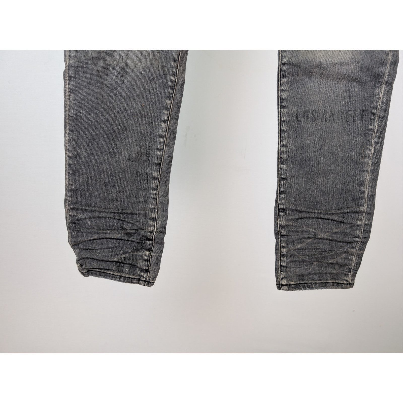 Amiri o1rshd1 Q:2 / Military Stencil Jean Denim Jeans in Grey 36 Size US 36 / EU 52 - 3 Thumbnail