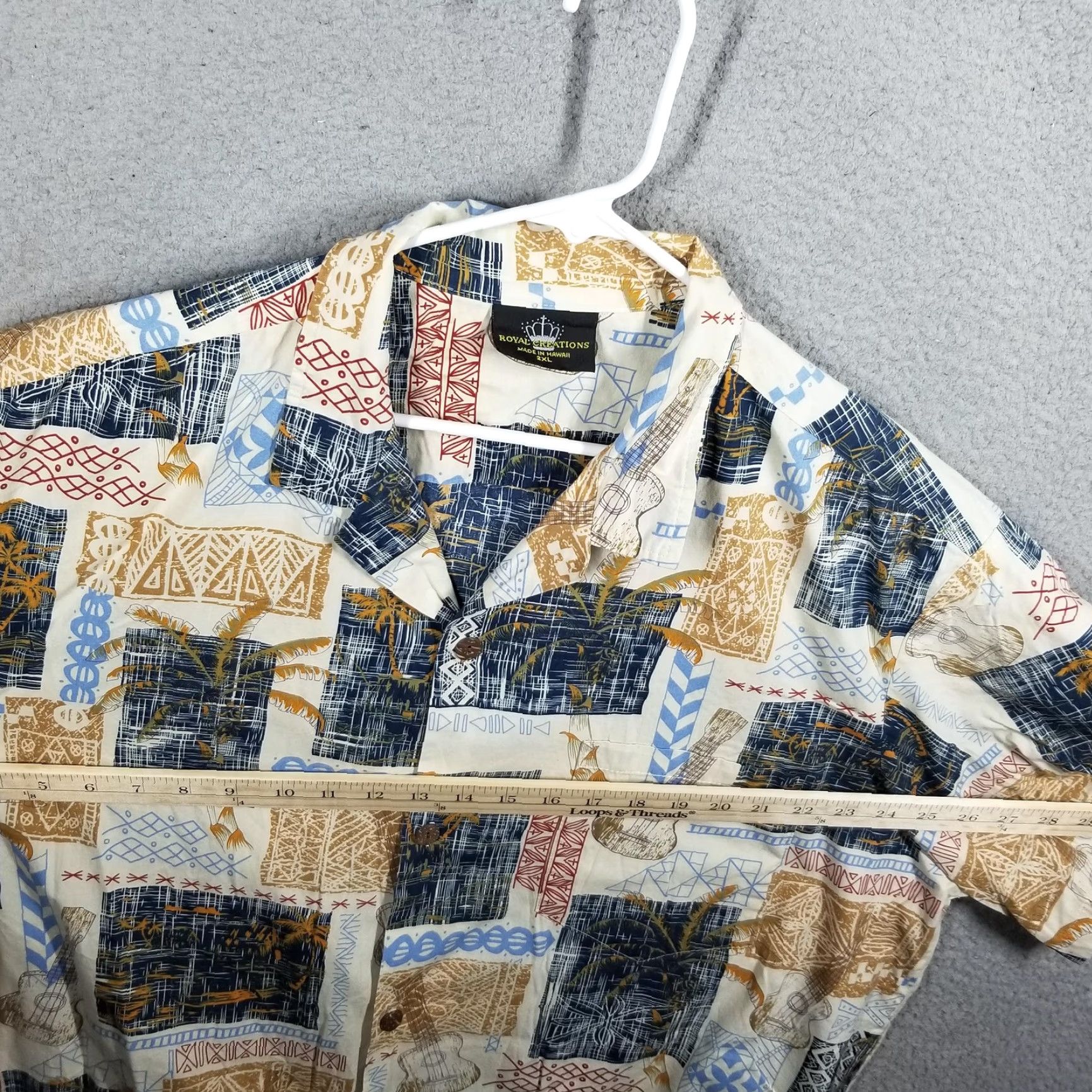 Vintage VINTAGE Royal Creations Shirt Mens 2XL Hawaiian Cotton Graphic Print Short Sleeve Button-Up Casual Travel Men's Size US XXL / EU 58 / 5 - 5 Thumbnail